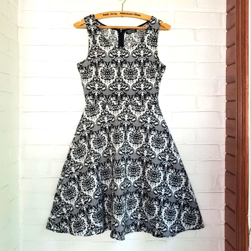 Papermoon Stitchfix Black White Damask Dress Small